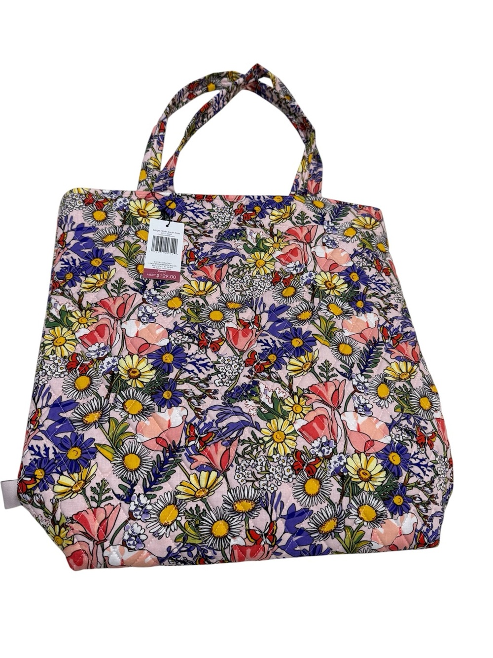 Vera Bradley Pink Floral Canvas Shoulder Tote